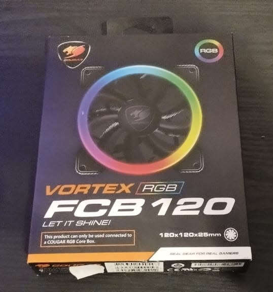 Cougar Vortex RGB FCB 120 Fan For Sale