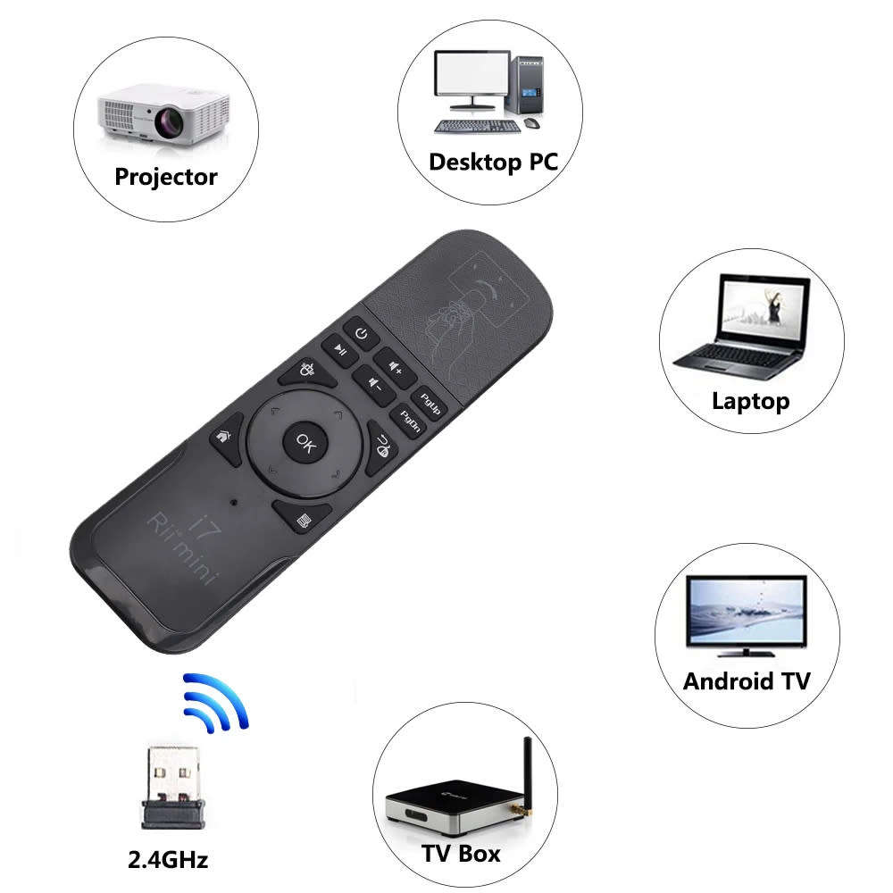 Rii i7 2.4G Wireless Air Mouse Remote Control For PC