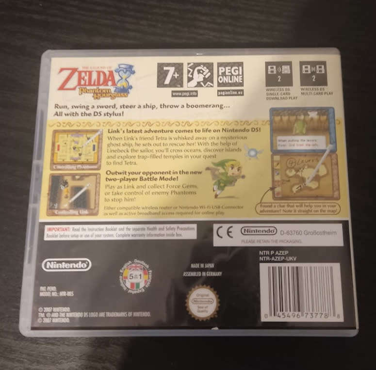 Zelda Phantom Hourglass Nintendo DS Rare Game For Sale!