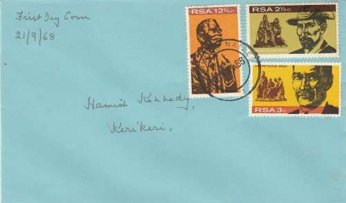 RSA 1968 inauguration of Hertzzog monument, private fdc, REFER TO SCAN