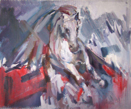 abstract horse (oil on canvas)