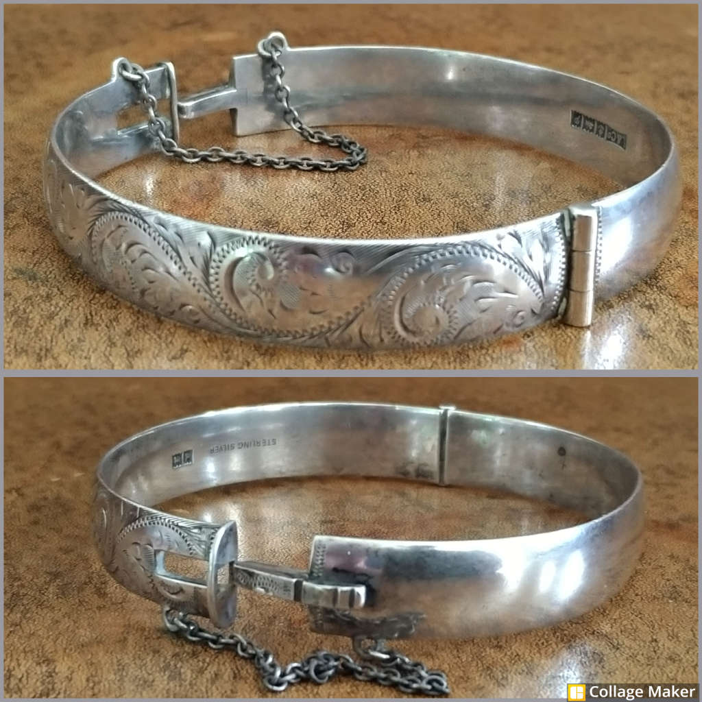 Vintage Sterling Silver Bangle Bracelet