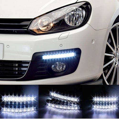 2PCS Universal Car Light Super White 8 LED Daytime Running Light