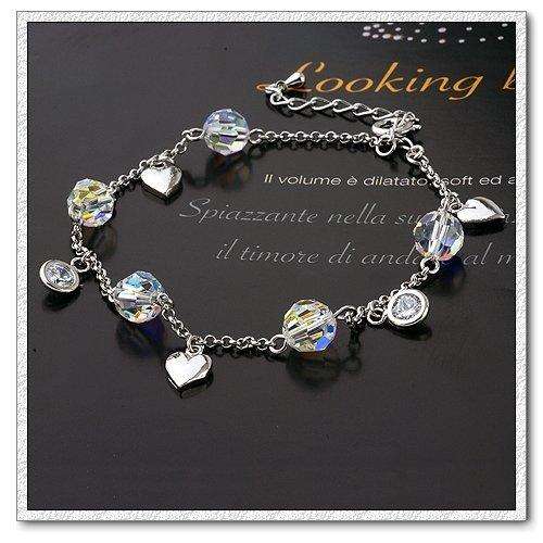 CRYSTAL ANKLET ~~COPPER WITH PLATINUM~~ FASHION JEWELRY