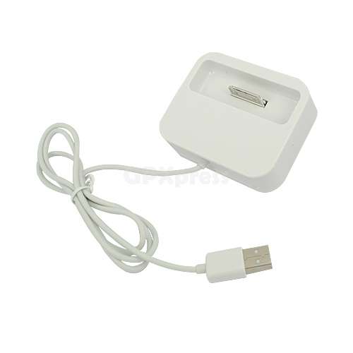 Universal Dock Charger Replacement White for iPhone 4G/3G/3GS/2G/iPod