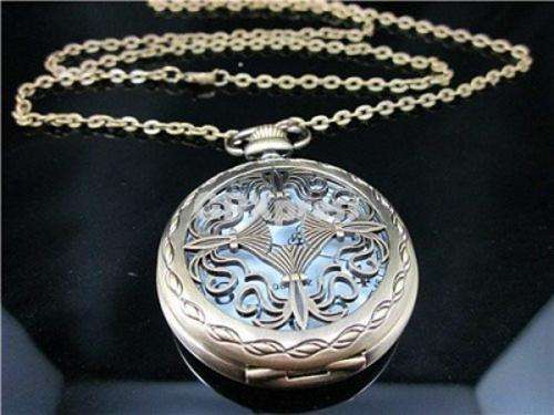 All Brass Antique Pocket Watch With Chain