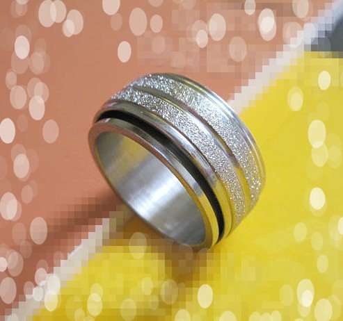 High Quality Men's Double Rotating Titanium Steel Ring