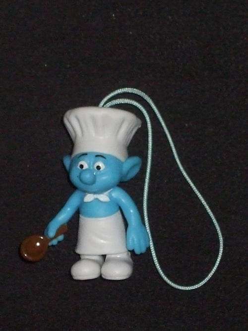 The Smurfs - Greedy Smurf with Spoon Cellphone Charm