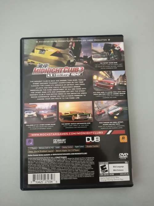 Midnight Club 3 Dub Edition Remix (PS2)(Greatest Hits)(NSTC-U)