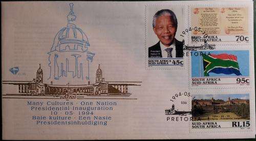 1994 Presidential Inauguration Nelson Mandela FDC 6.3b