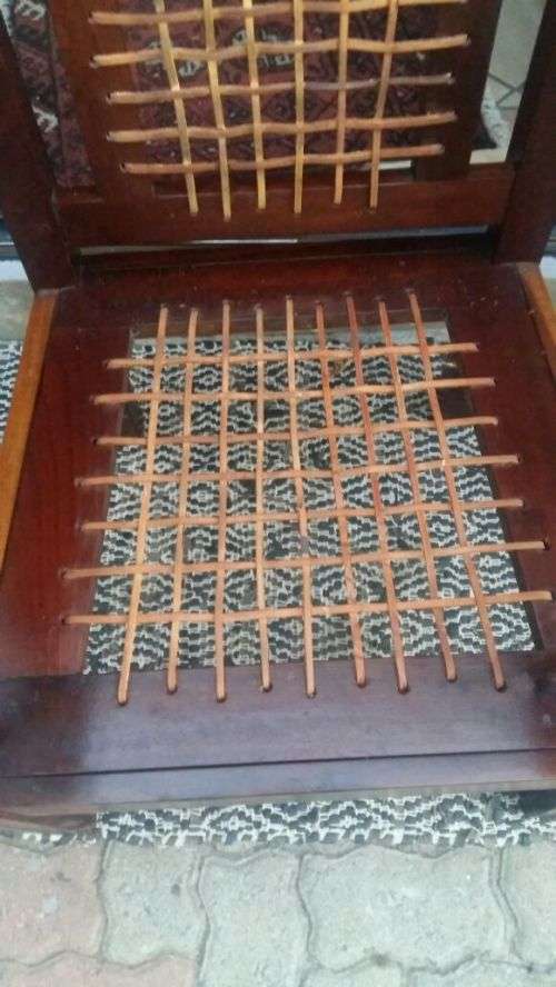 STUNNING REFURBISHED IMBUIA RIEMPIE CHAIR