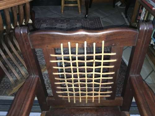 STUNNING REFURBISHED IMBUIA RIEMPIE CHAIR