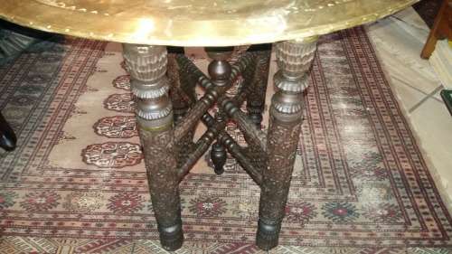 Vintage Morrocan brass fold up Table stand