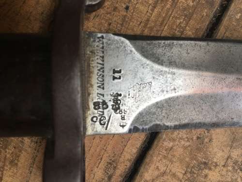 WW1 or BOER WAR WILKINSON BAYONET STAMPED 1892