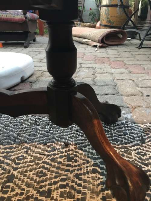 BEAUTIFUL IMBUIA BALL AND CLAW COFFEE TABLE