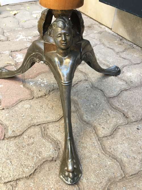 STUNNING ORNATE YELLOW WOOD BARLEY TWIST PLANT STAND/GUERIDON