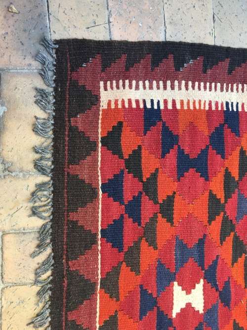 STUNNING AUTUMN TONES KELIM PERSIAN CARPET