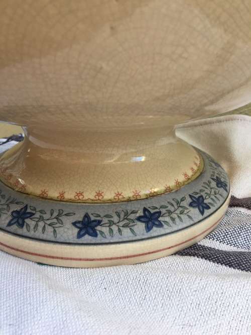 STUNNING ANTIQUE CRACKLE GLAZED LARGE CHINESE FRUIT BOWL