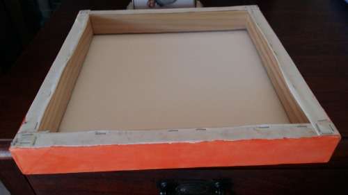 Blockboard Cartoon Teenage girl painting on canvas 4