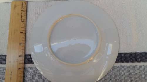 Beautiful. Japanese Plate with waterwheel and Mount Fuji unsigned