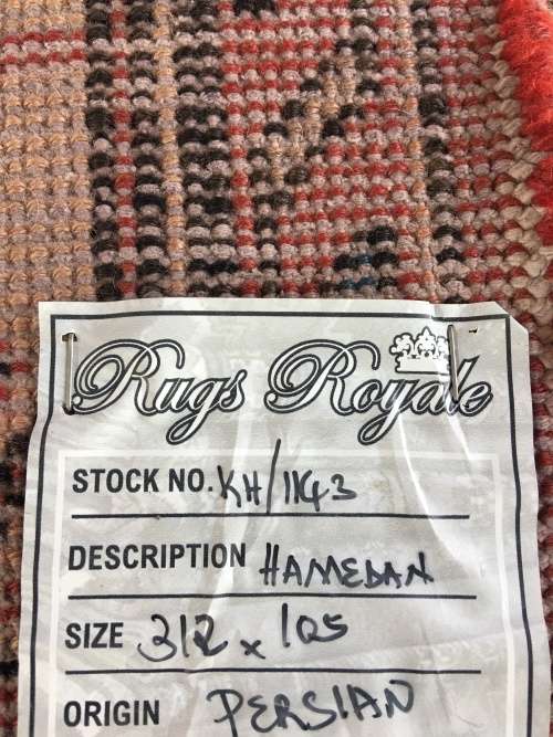 GORGEOUS GENUINE WOOL HAND KNOTTED BOTEH MIR HAMADAN PERSIAN RUNNER 3120 X 1050mm