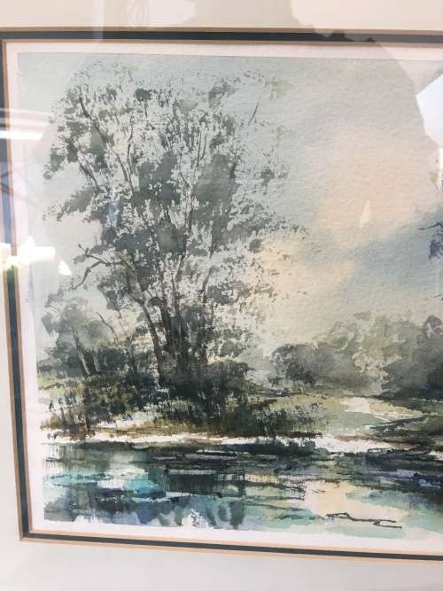 WOW !!! A GORGEOUS FRAMED WATERCOLOR LANDSCAPE BY Paul Marx