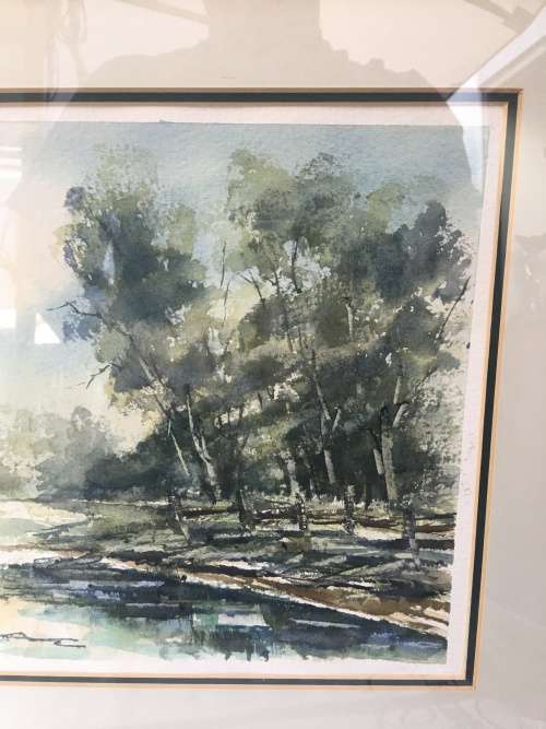 WOW !!! A GORGEOUS FRAMED WATERCOLOR LANDSCAPE BY Paul Marx