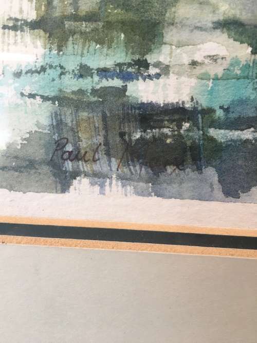 WOW !!! A GORGEOUS FRAMED WATERCOLOR LANDSCAPE BY Paul Marx