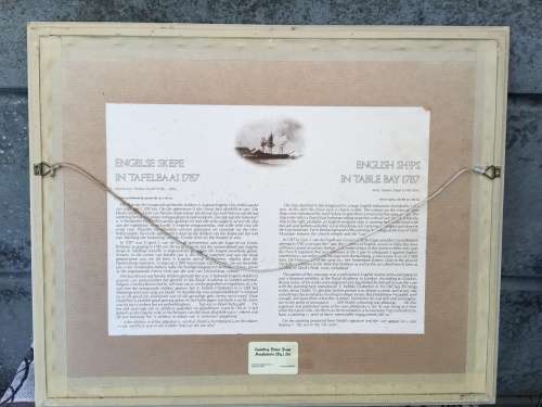 WOW !!! Vintage limited edition framed print of "English ships in Table Bay 1787" by Robert Dodd