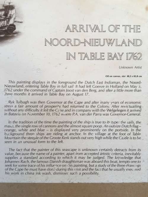 WOW !!! Vintage limited edition framed print of Table Bay 1762 from the William Fehr collection