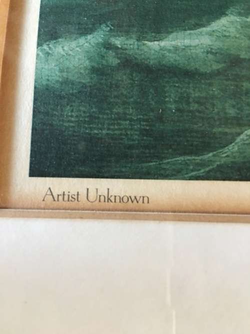 WOW !!! Vintage limited edition framed print of Table Bay 1762 from the William Fehr collection