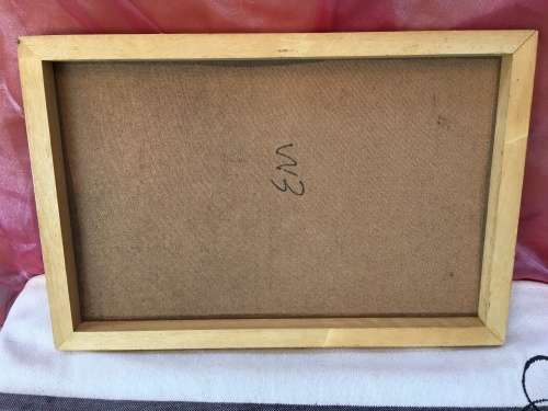 WOW !!! AN OLD PRINT ON BLOCK BOARD "The stables at Annadale Stellenbosch" signed