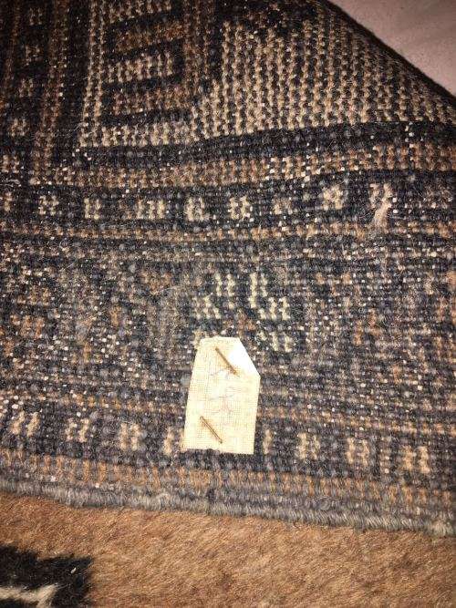 Stunning Vintage Brown Persian Rug. 144cm x 84cm