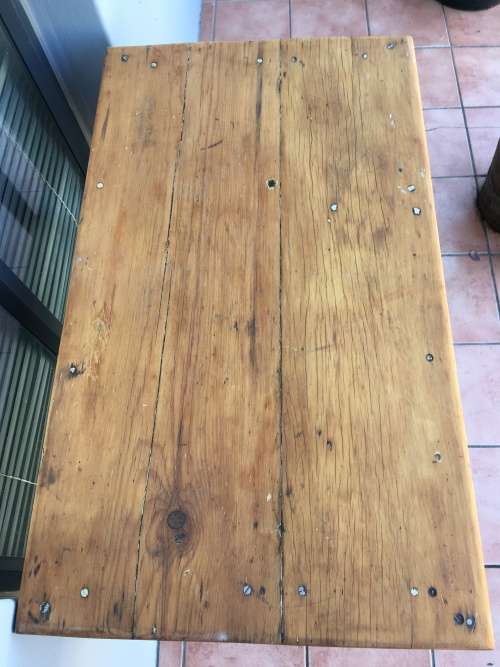 WOW !!! STUNNING ANTIQUE ORIGIN PINE THREE DRAWER TABLE/ SERVER