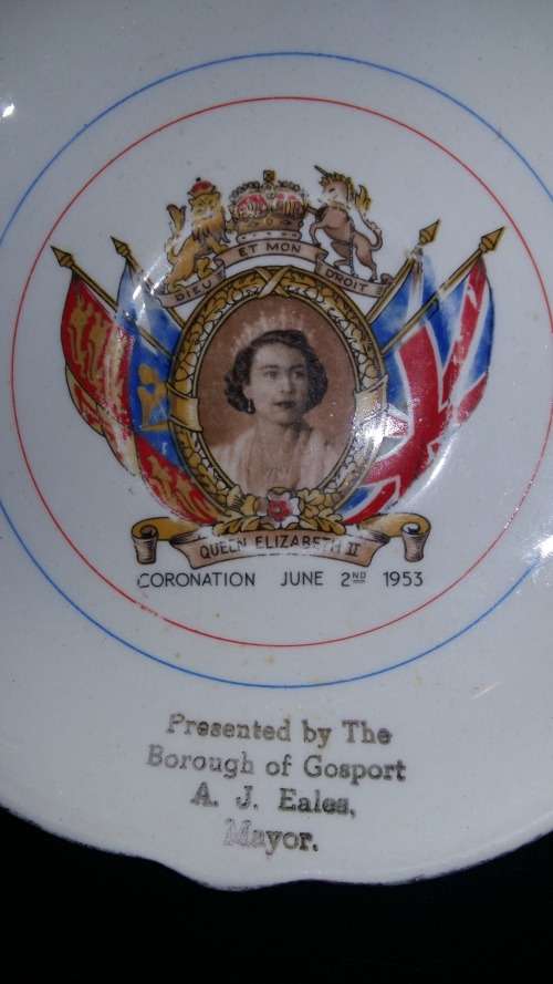 Washington Pottery LTD Hanley England. Coronation Queen Elizabeth 2nd 1953