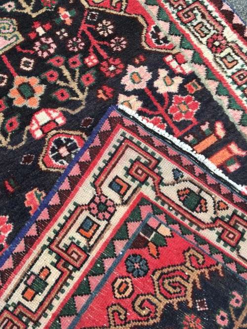 GORGEOUS GENUINE ANTIQUE WOOL HAND KNOTTED TRIBAL HAMADAN PERSIAN CARPET  1600 X 1035mm