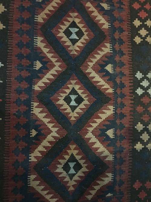 GORGEOUS PERSIAN SHIRAZ KELIM CARPET 1740 X 1040mm