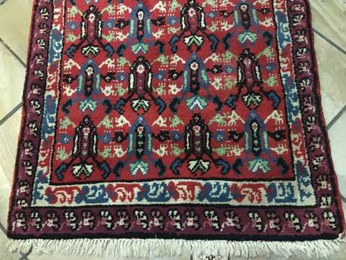 WOW !!!! GORGEOUS PURE WOOL HASSEIN ABAD (SOFREH) BALUCHI PERSIAN RUNNER 1980 X 910mm