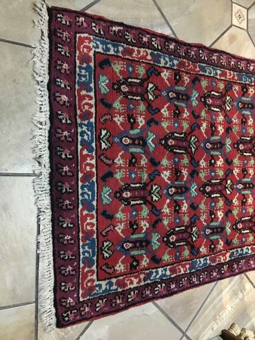 WOW !!!! GORGEOUS PURE WOOL HASSEIN ABAD (SOFREH) BALUCHI PERSIAN RUNNER 1980 X 910mm