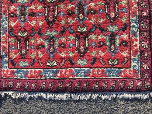 WOW !!!! GORGEOUS PURE WOOL HASSEIN ABAD (SOFREH) BALUCHI PERSIAN RUNNER 1980 X 910mm