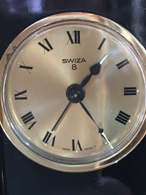 WOW !!!! STUNNING VINTAGE SWIZZA 8 BEDSIDE ALARM CLOCK IN PERFECT WORKING ORDER