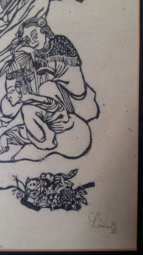 WOW !! Stunning highly collectible framed Chinese Ink art of " THE EIGHT IMMORTALS" signed by Ling