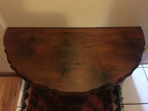 WOW !!! STUNNING VINTAGE EXTRA LARGE IMBUIA BALL & CLAW HALF MOON OCCASIONAL TABLE