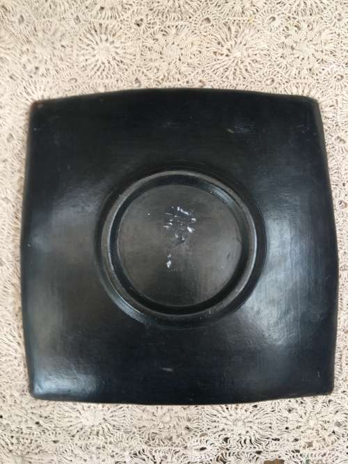 ABSOLUTELY STUNNING LARGE SQUARE VINTAGE ORIENTAL SUSHI PLATE WITH RAISED CORNERS