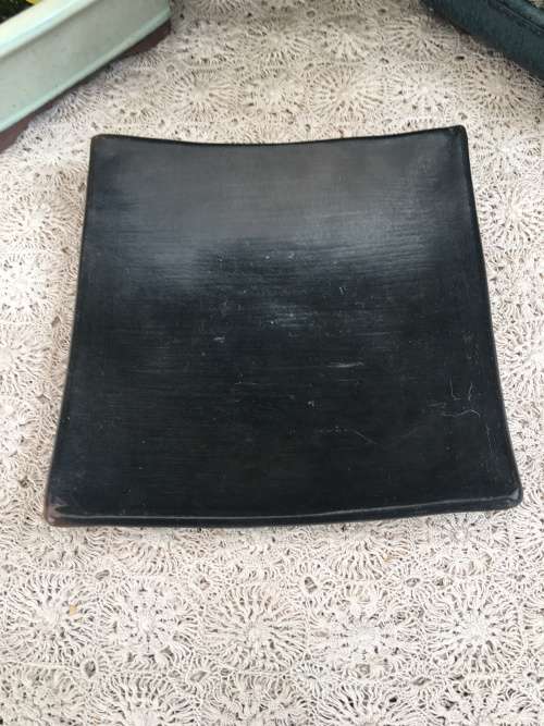 ABSOLUTELY STUNNING LARGE SQUARE VINTAGE ORIENTAL SUSHI PLATE WITH RAISED CORNERS