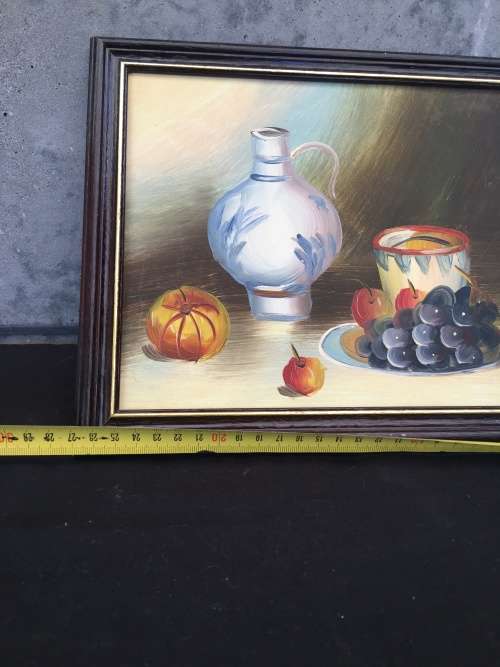 WOW !!!! STUNNING FRAMED OIL ON BOARD STILL LIFE , WHAT A BEAUTY unsigned
