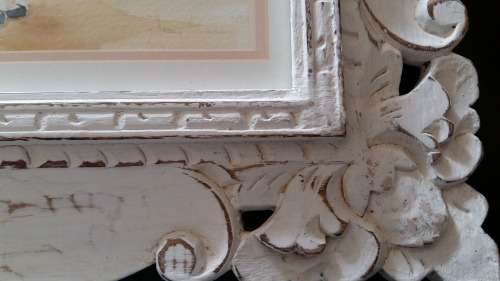 WOW!!! Well Known Artist Tracy Owens Framed Sketch and Water color, Boy and Girl on the beach.