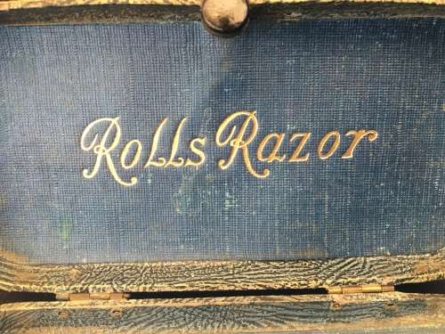 WOW !!! 1920's VINTAGE RARE ROLLS RAZOR SHAVING RAZOR KIT WITH SHARPENING STONES - MADE IN ENGLAND