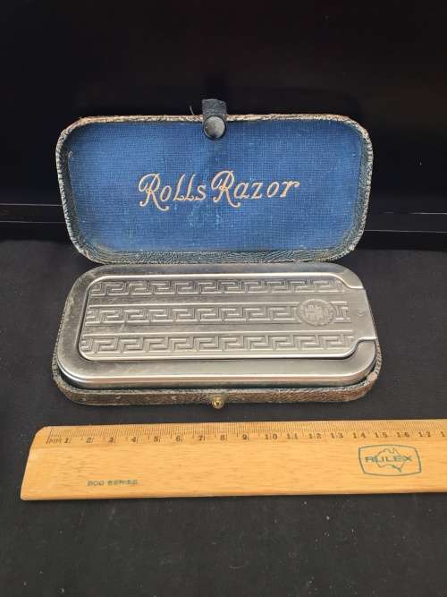 WOW !!! 1920's VINTAGE RARE ROLLS RAZOR SHAVING RAZOR KIT WITH SHARPENING STONES - MADE IN ENGLAND