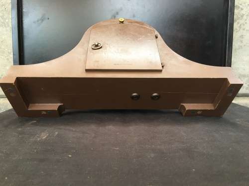 WOW !!! STUNNING MAHOGANY CASED FRANZ HERMLE MANTLE CLOCK WITH THE KEY IN PERFECT WORKING ORDER